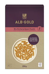 Nouilles (pois chiches), torsadées, sans gluten BIO 250 g - ALB GOLD